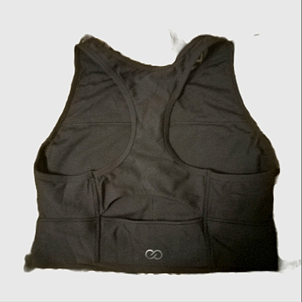 Calia by Carrie Underwood Black Padded Racerback Support Sports Bra Sz.34C.NWOT!